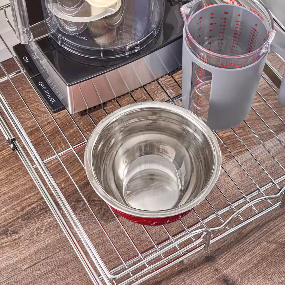 Rev-A-Shelf 18 in. x 22 in. Single Kitchen Cabinet Pull Out Wire Basket