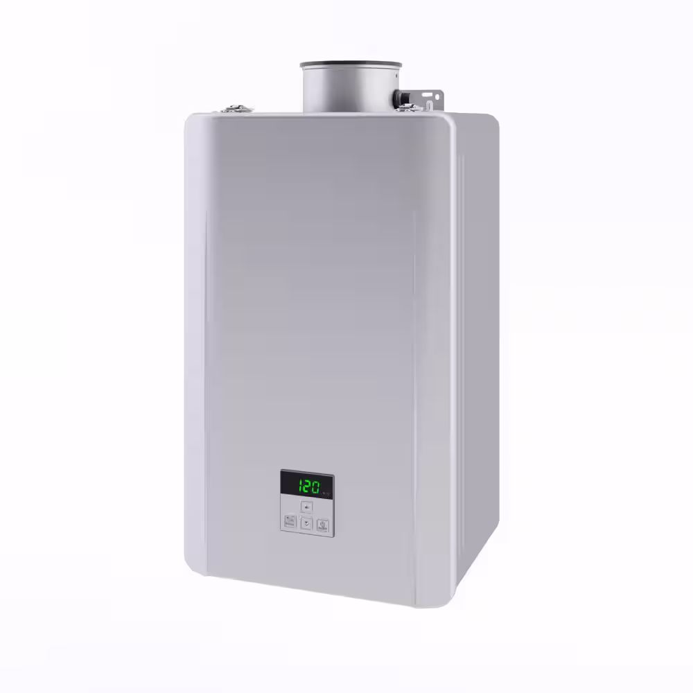 Rinnai High Efficiency Non-Condensing 9.8 GPM Residential 199,000 BTU Interior Natural Gas Tankless Water Heater