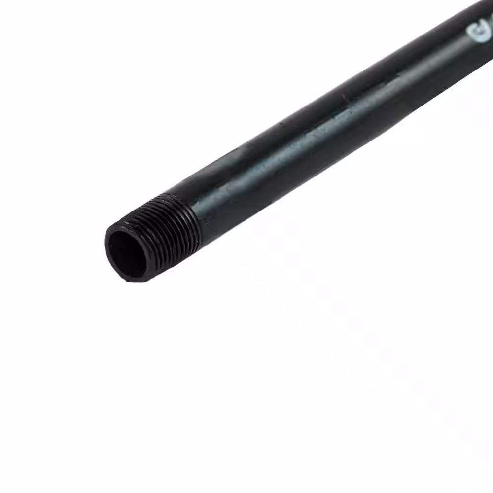 VPC 1/2 in. x 3 ft. Black Steel Schedule 40 Cut Pipe