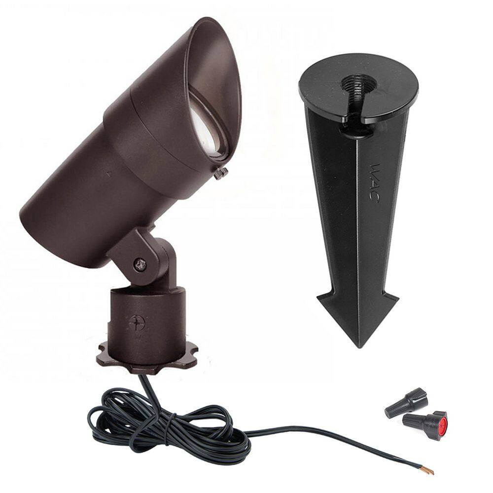 None Grand Accent 2300 Lumens Bronze Low Voltage LED Outdoor Spotlight with IP66 Rated and 4000K LED