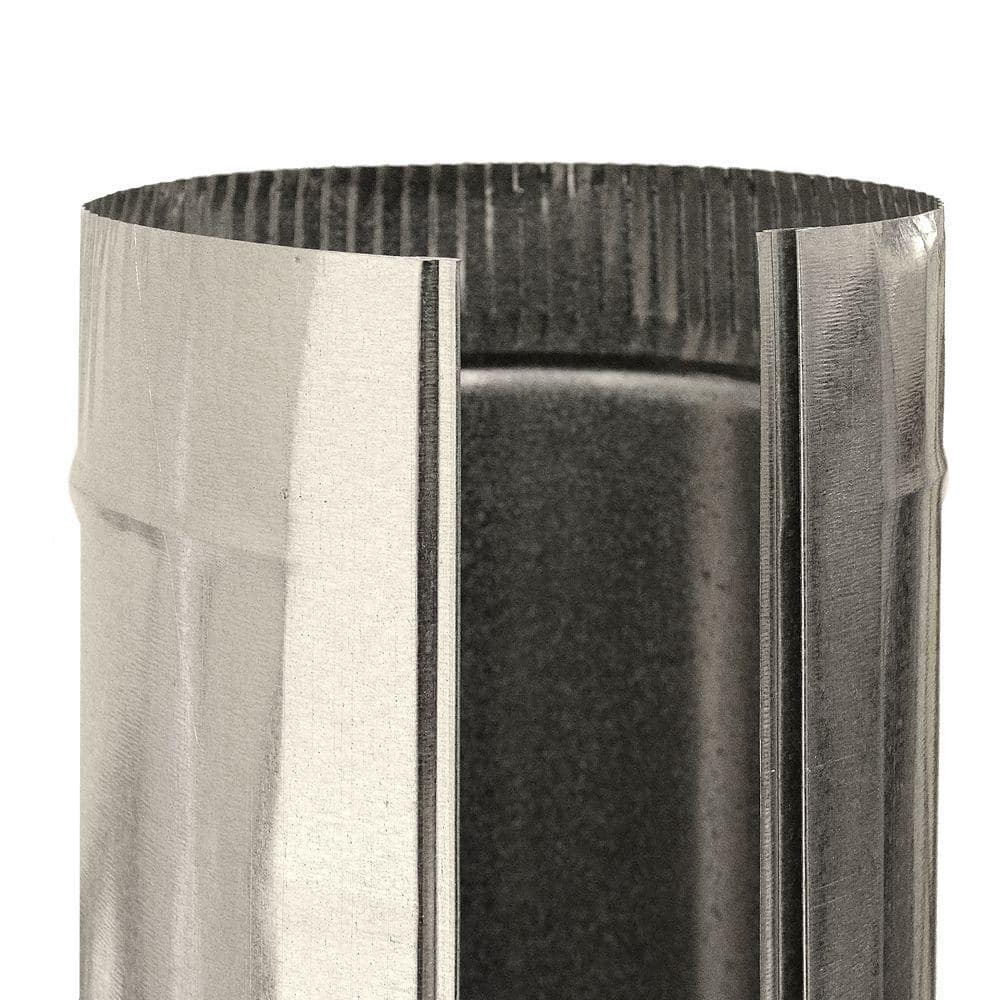 Master Flow 3 in. x 5 ft. Round Metal Duct Pipe