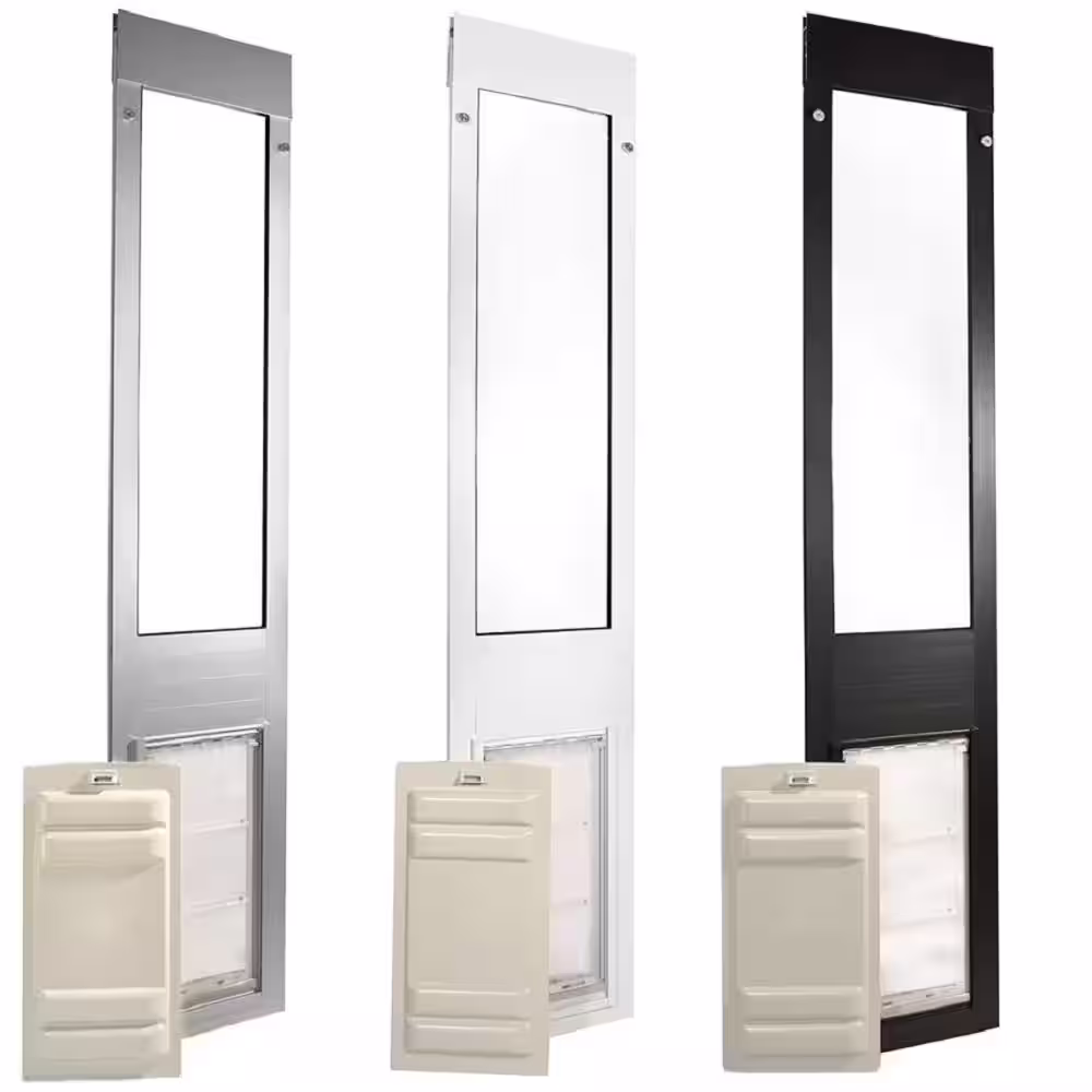 Endura Flap 6 in. x 11 in. Thermo Panel 3e Fits Patio Door 74.75 in. x 77.75 in. Tall in Bronze Frame