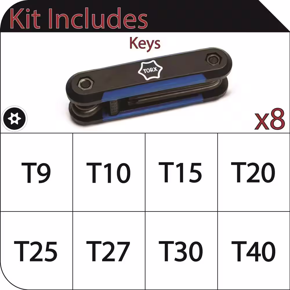 Husky Folding Tamperproof Torx Set (8-Piece)