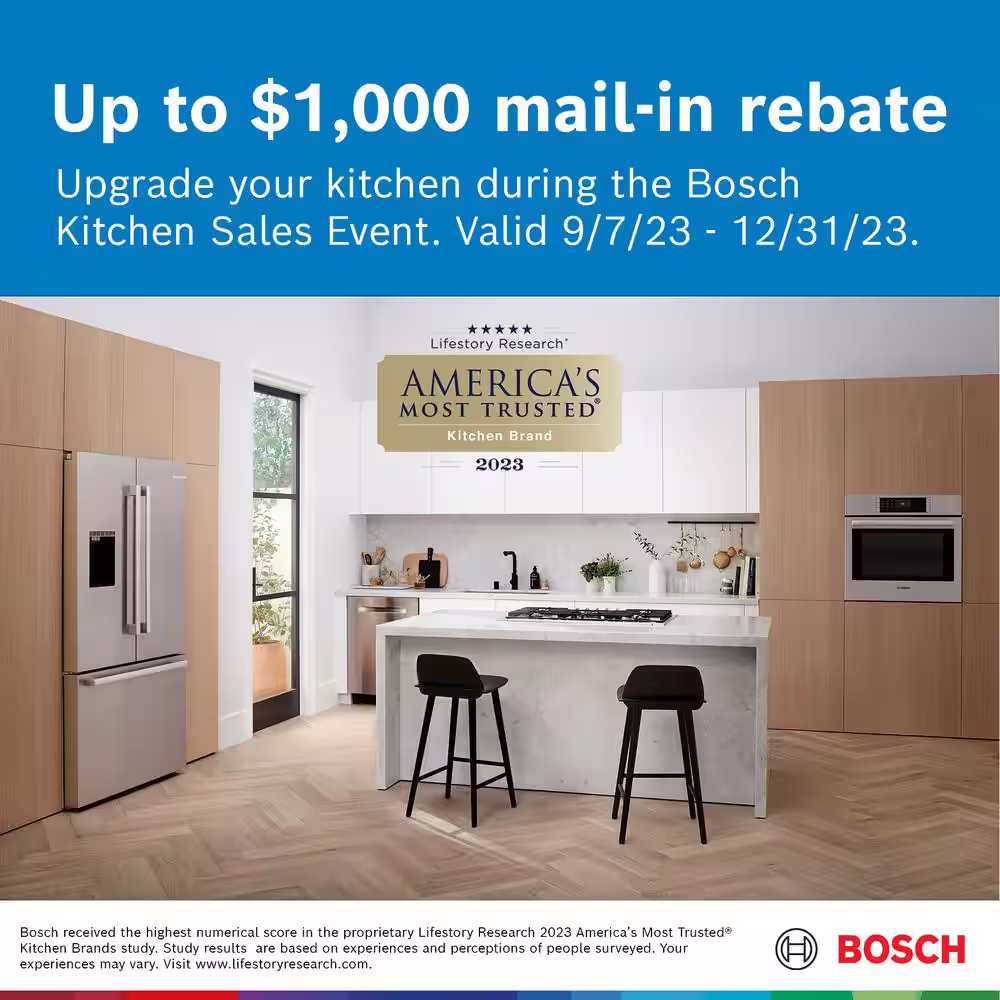 Bosch 800 Series 36 in. 21 cu ft Smart Counter Depth French Door Bar Handle Refrigerator in Stainless Steel with Ice and Water