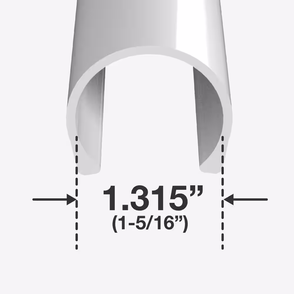 Formufit 1 in. x 40 in. White Pipe Clamp Schedule 40 Rigid PVC Material Clip (2-Pack)