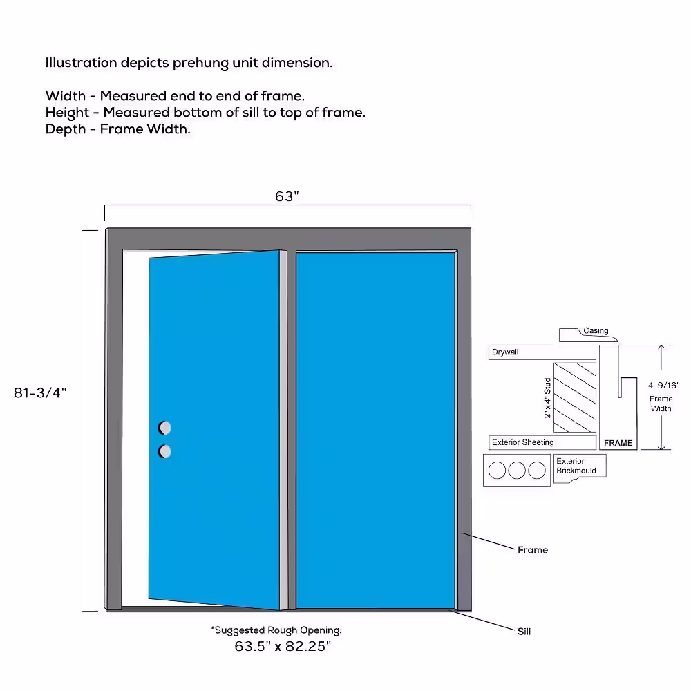 MMI Door 60 in. x 80 in. Clear Glass Primed Steel Prehung Right-Hand Inswing 15 Lite External Grilles Stationary Patio Door