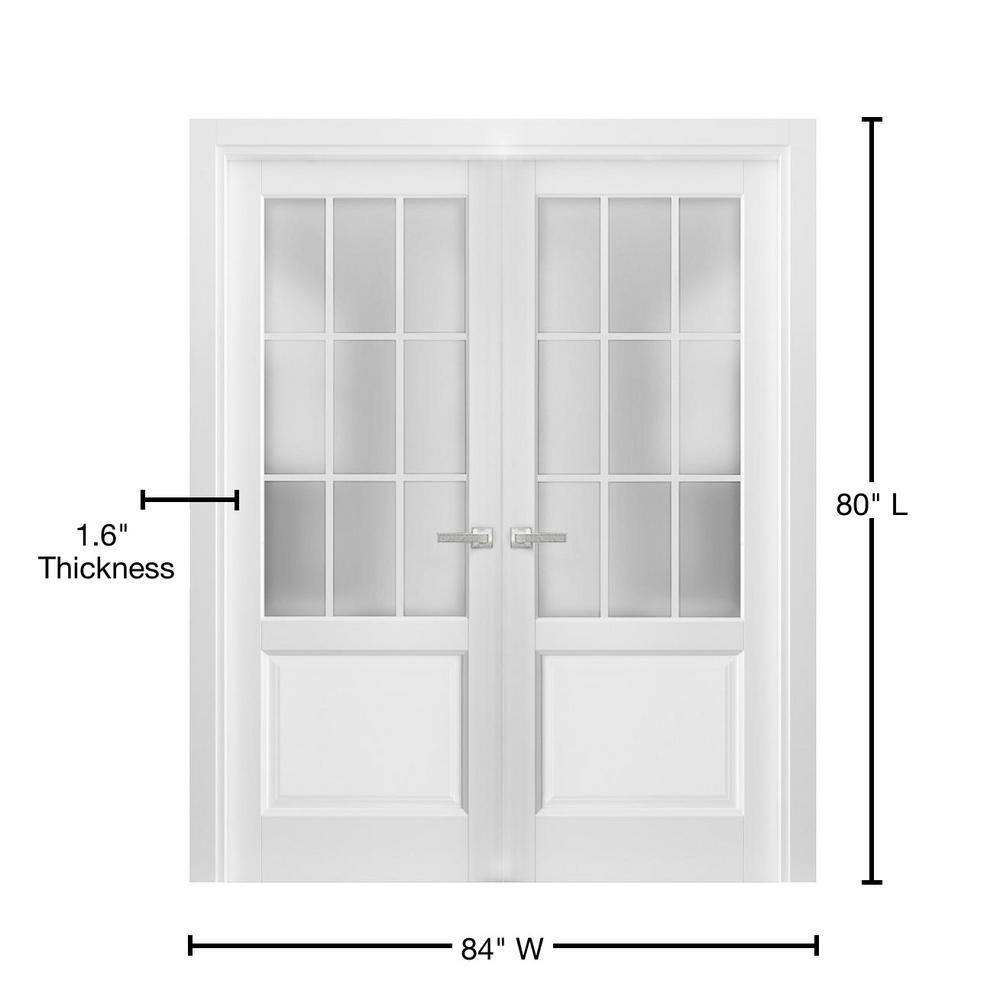 Sartodoors 84 in. x 80 in. Single Panel White Finished Pine Wood Interior Door Slab