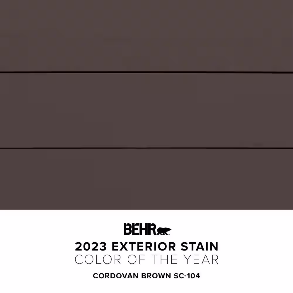BEHR PREMIUM 1 qt. #SC-104 Cordovan Brown Solid Color Waterproofing Exterior Wood Stain and Sealer