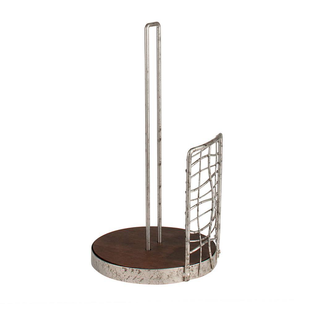 Spectrum Heritage Paper Towel Roll Holder Dispenser Stand, Galvanized