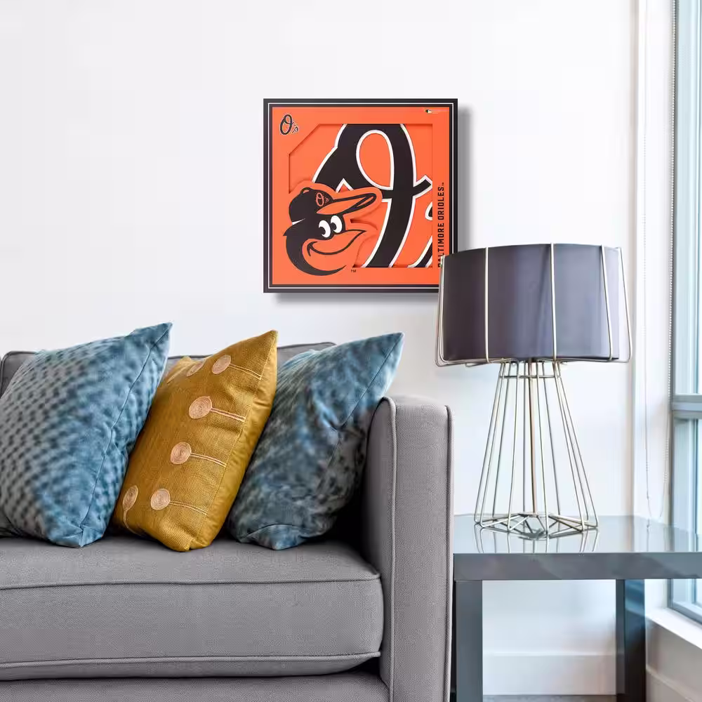 YouTheFan MLB Baltimore Orioles 3D Logo Series Wall Art - 12x12