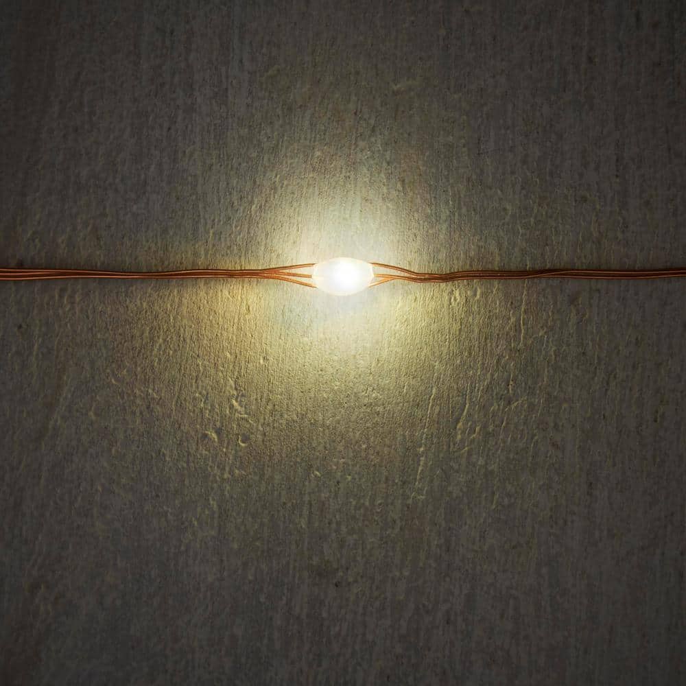 Hampton Bay Outdoor/Indoor 33 ft. 3 AA Battery Operated Copper Wire LED Fairy String Light, Color Changing