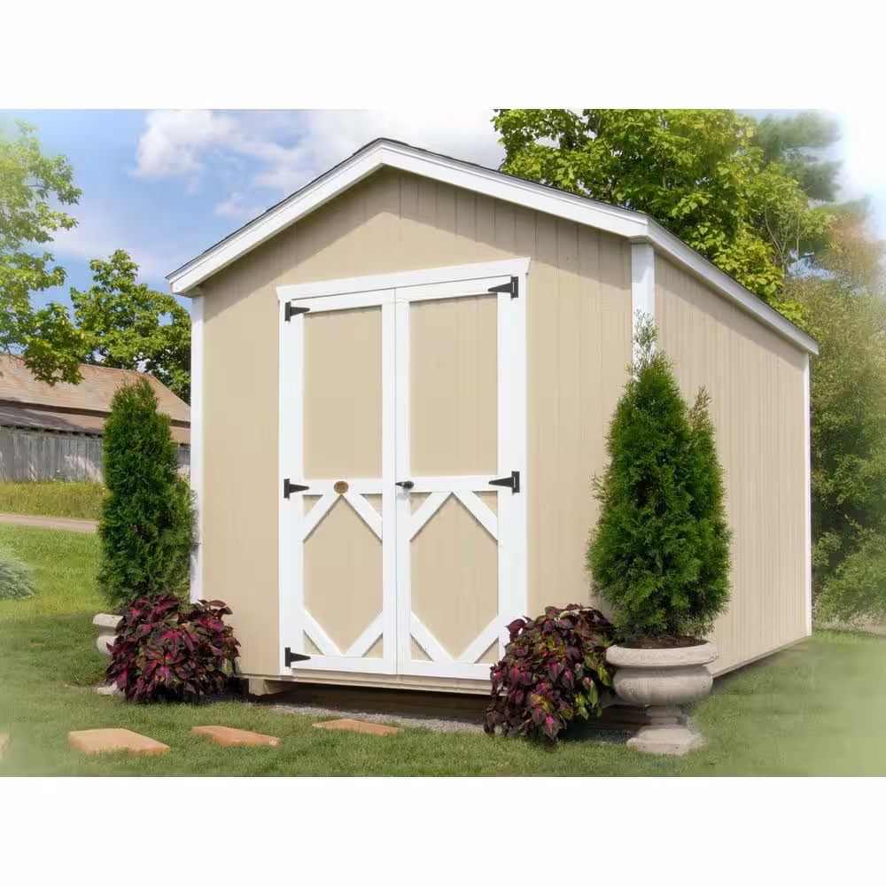 LITTLE COTTAGE CO. Classic Gable 8 ft. x 10 ft. Wood Storage Building DIY Kit with Floor