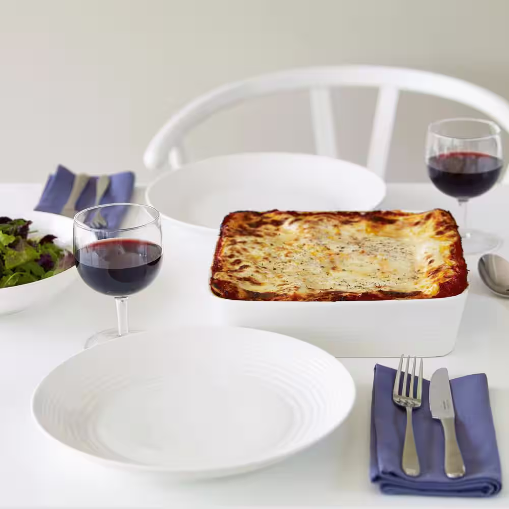Royal Doulton Gordon Ramsay Maze 5-Piece White Stoneware Pasta Set (Service for 4)