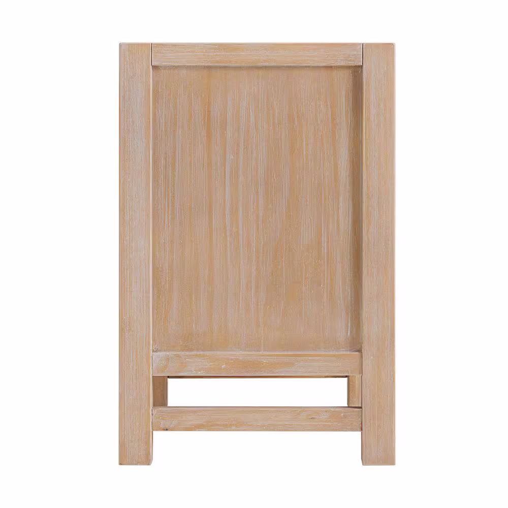 Alaterre Furniture Arden 2-Drawer Wood Nightstand in Light Driftwood (22 in. W x 17 in. D x 25 in. H