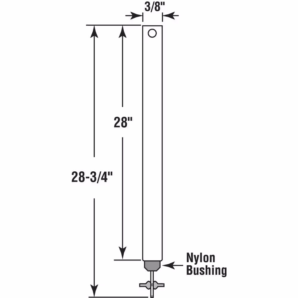 Prime-Line 28 in. x 3/8 in. Spiral Non-Tilt Balance, Red Tip (Single Pack)
