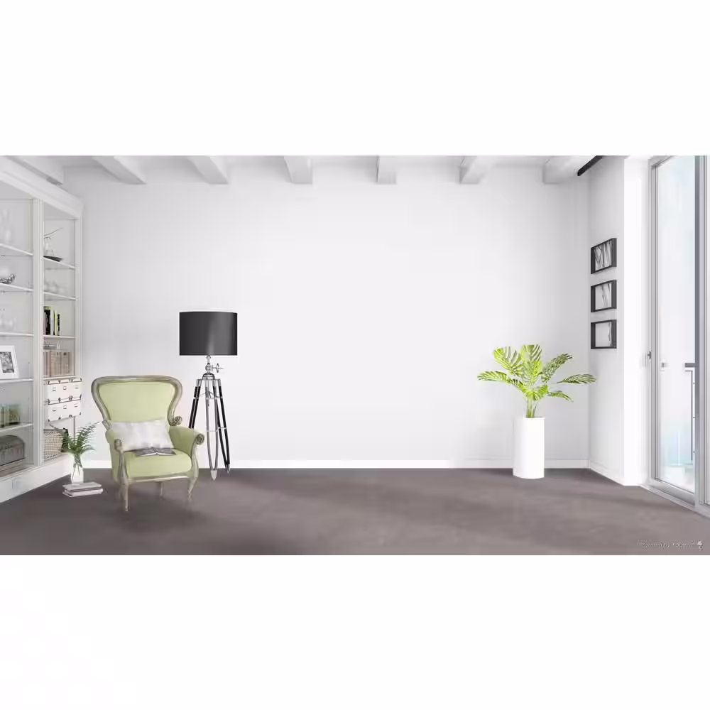 Home Decorators Collection Affectionate I  - Desire - Gray 40 oz. SD Polyester Texture Installed Carpet
