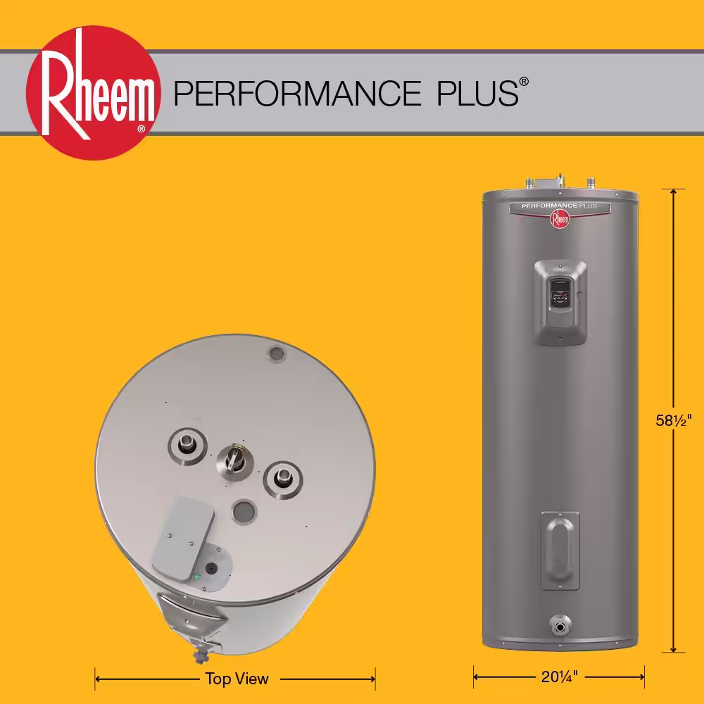 Rheem Perf Plus 55 gal. 4500-Watt Elements Tall Electric Water Heater WA or Version w/9-Year Tank Warranty and 240-Volt