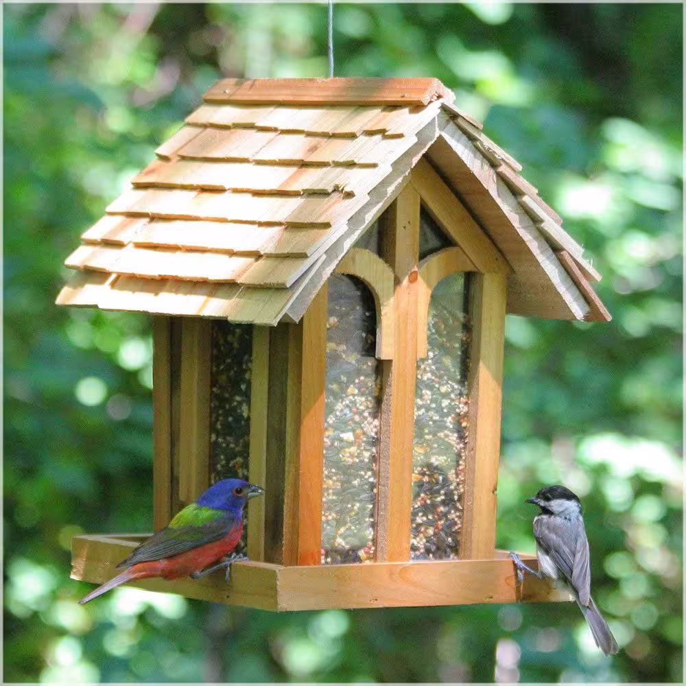 Perky-Pet Mountain Chapel Wood Bird Feeder - 3.5 lb. Capacity