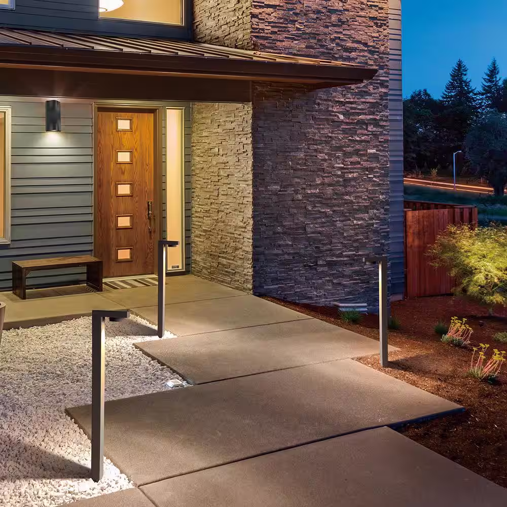 Eurofase 7-Watt Graphite Grey Outdoor Integrated LED 3000K Soft White Landscape Large Path Light