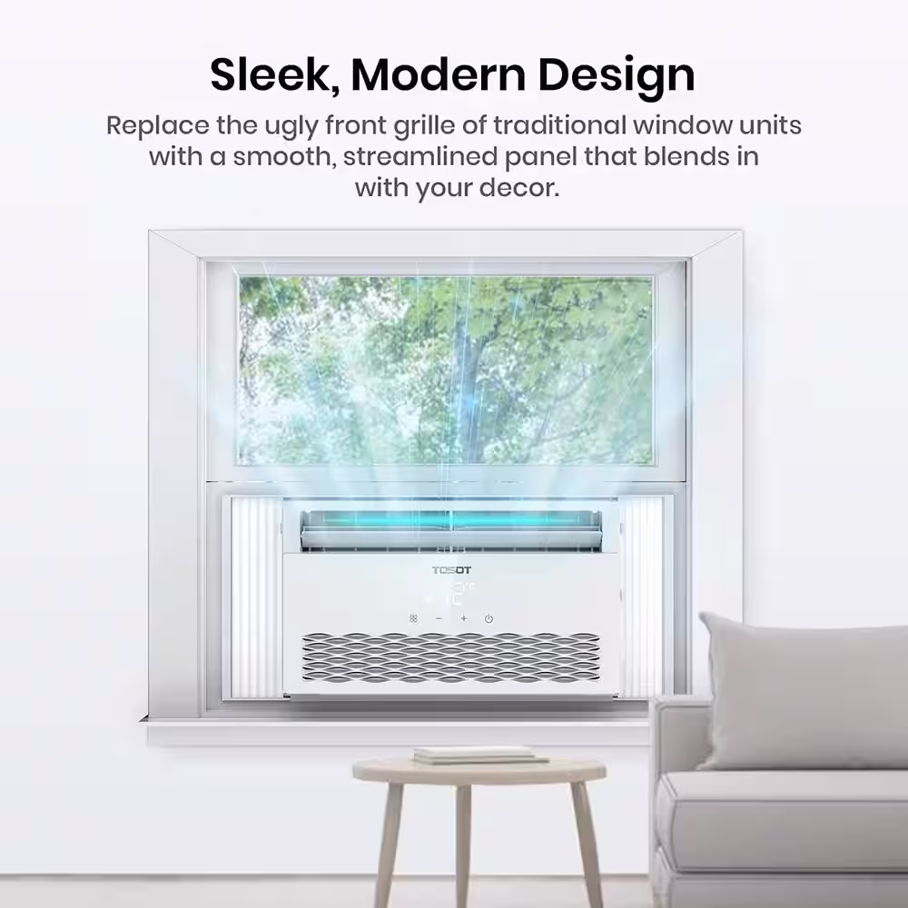 Tosot 8,000 BTU Window Air Conditioner with Temperature-Sensing Remote ENERGY STAR Window AC for Rooms to 350 sq. ft. in White