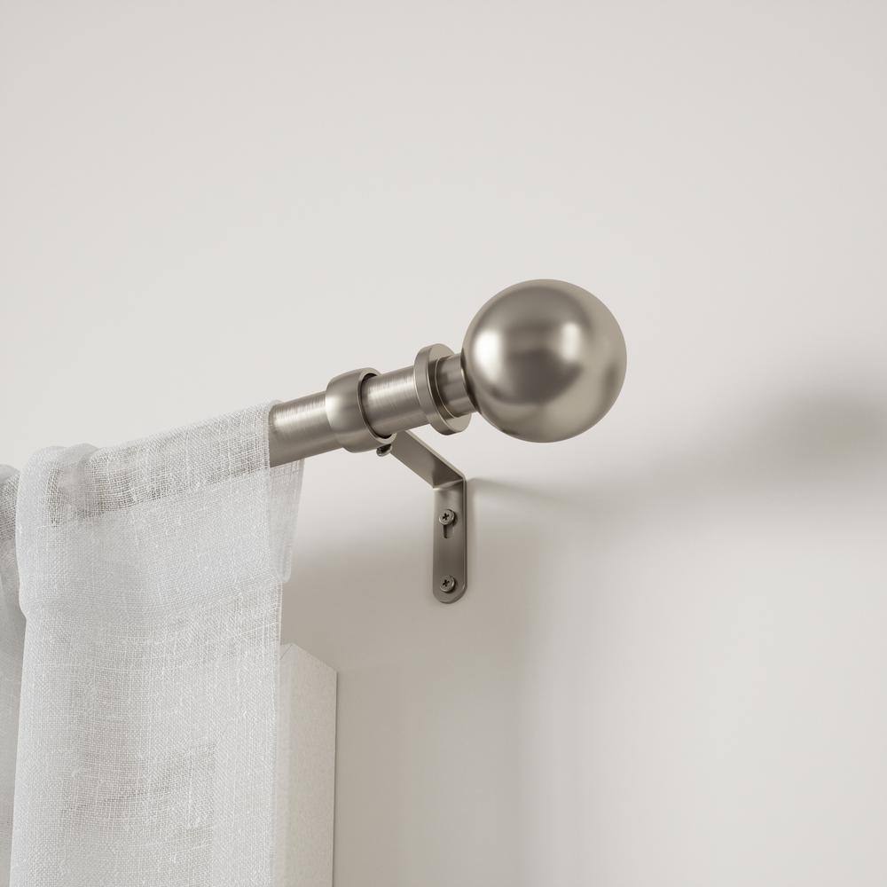 Umbra Bolas 1 in. 36 in. - 72 in. Single Rod Eco Friendly Finish Nickel