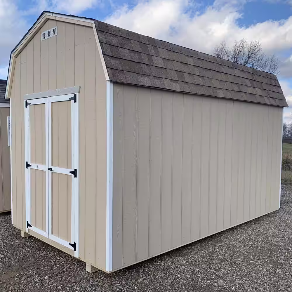 LITTLE COTTAGE CO. Value Gambrel 10 ft. x 20 ft. Wood Storage Building Precut Kit with 6 ft. Sidewalls