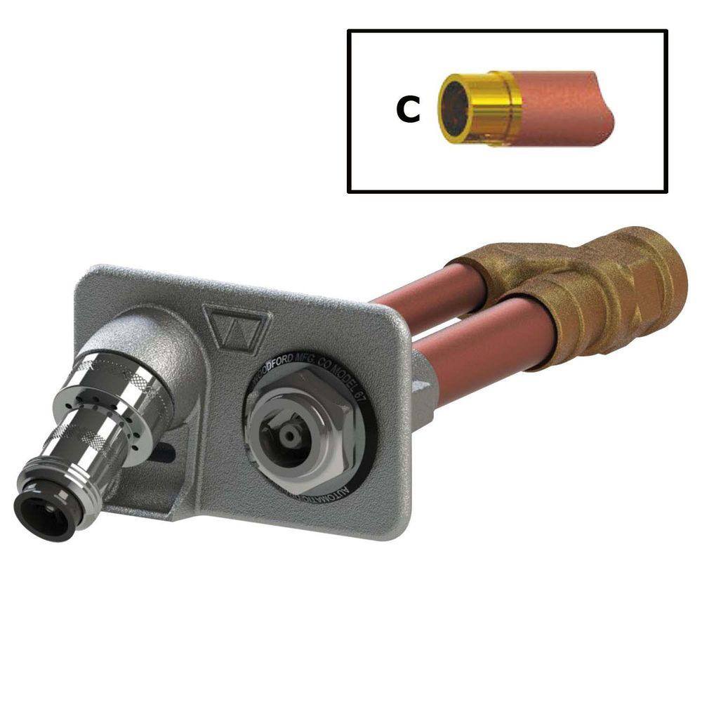 Woodford 3/4 in. Female SWT x 10 in. Freezeless Wall Hydrant with Double-Check Backflow Preventer