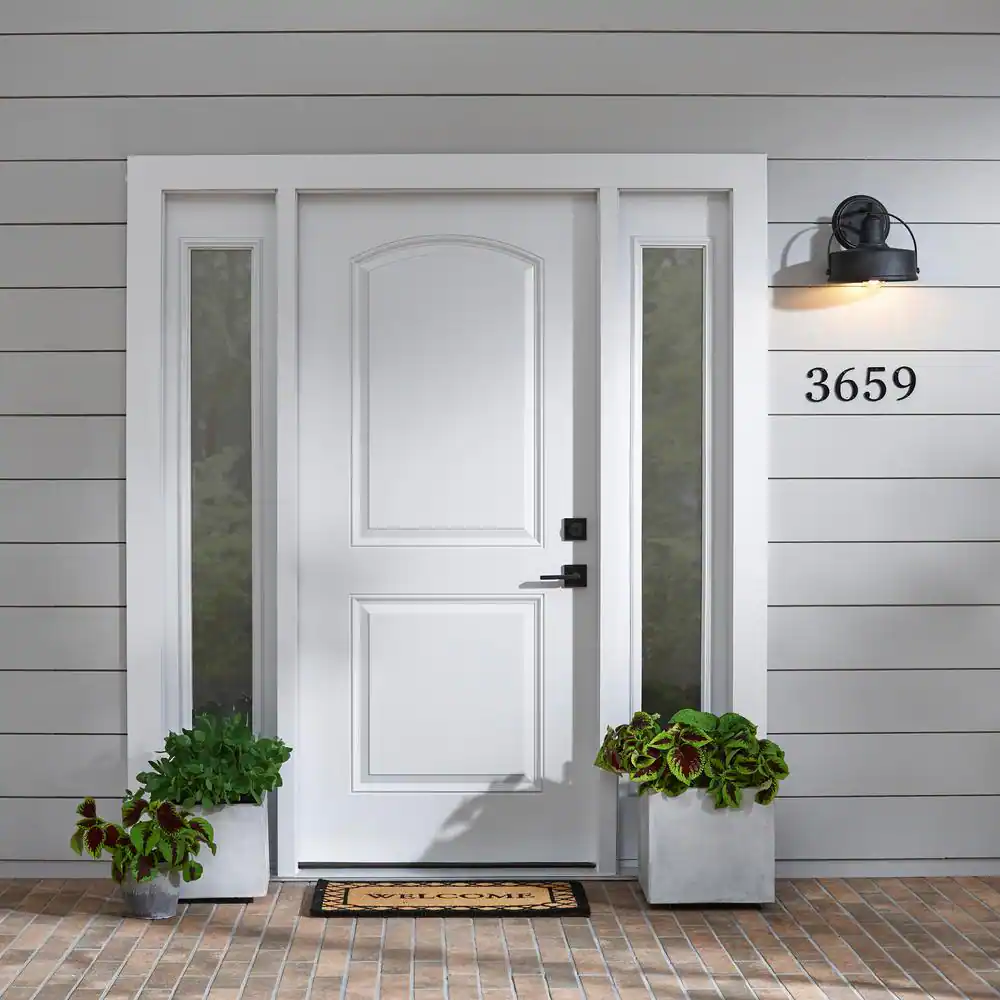 Everbilt 4 in. Black Flush Mount Metal House Number 3