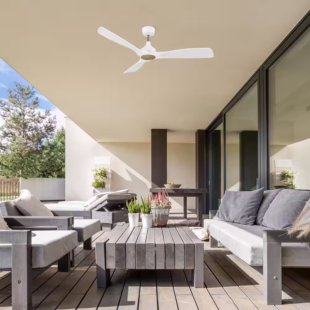 CARRO Kilkeel 52 in. Indoor White DC Motor Wi-Fi Smart Ceiling Fan with Remote, Works with Alexa/Google Home