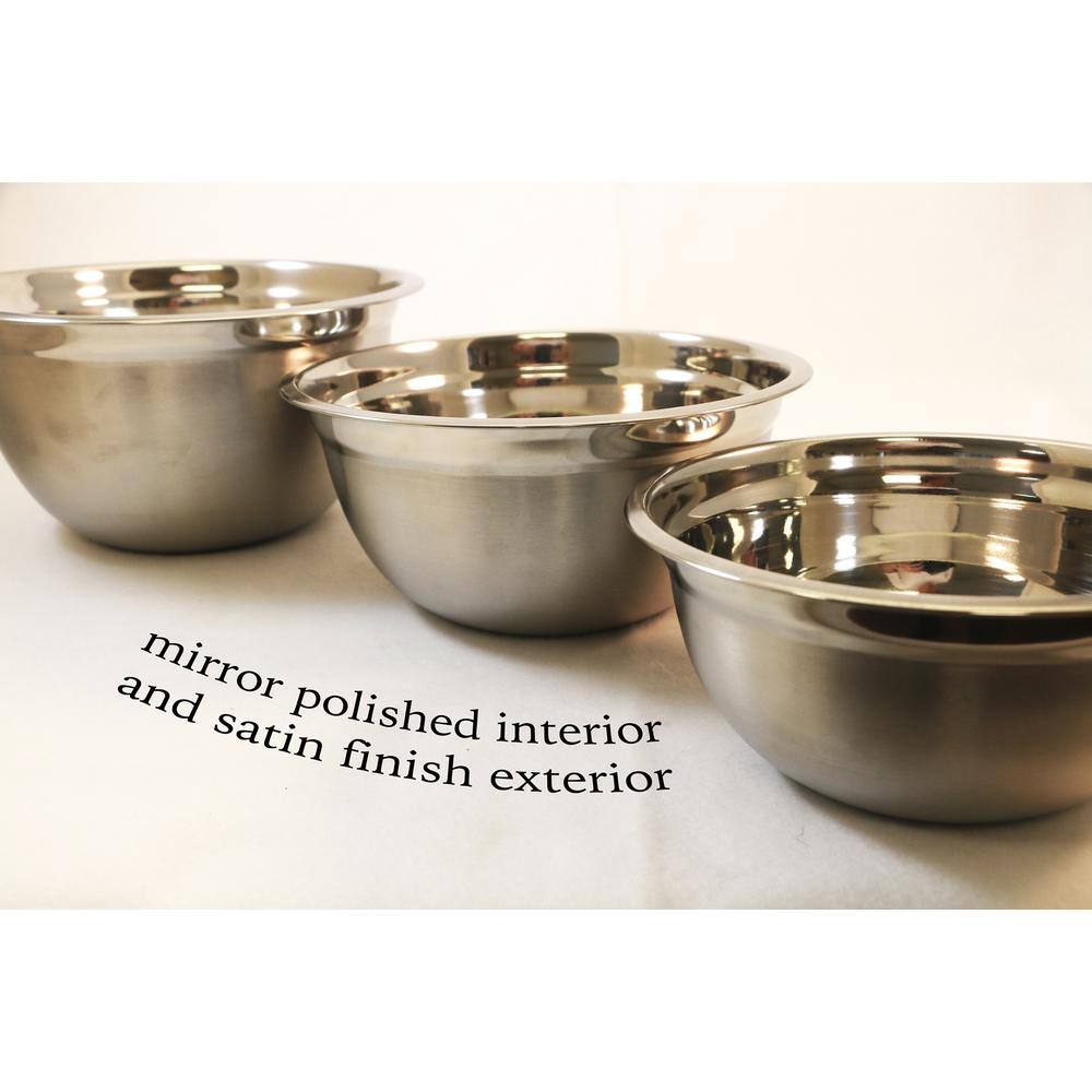 ExcelSteel 3 qt. Professional Satin Finish Stainless Steel Mixing Bowl