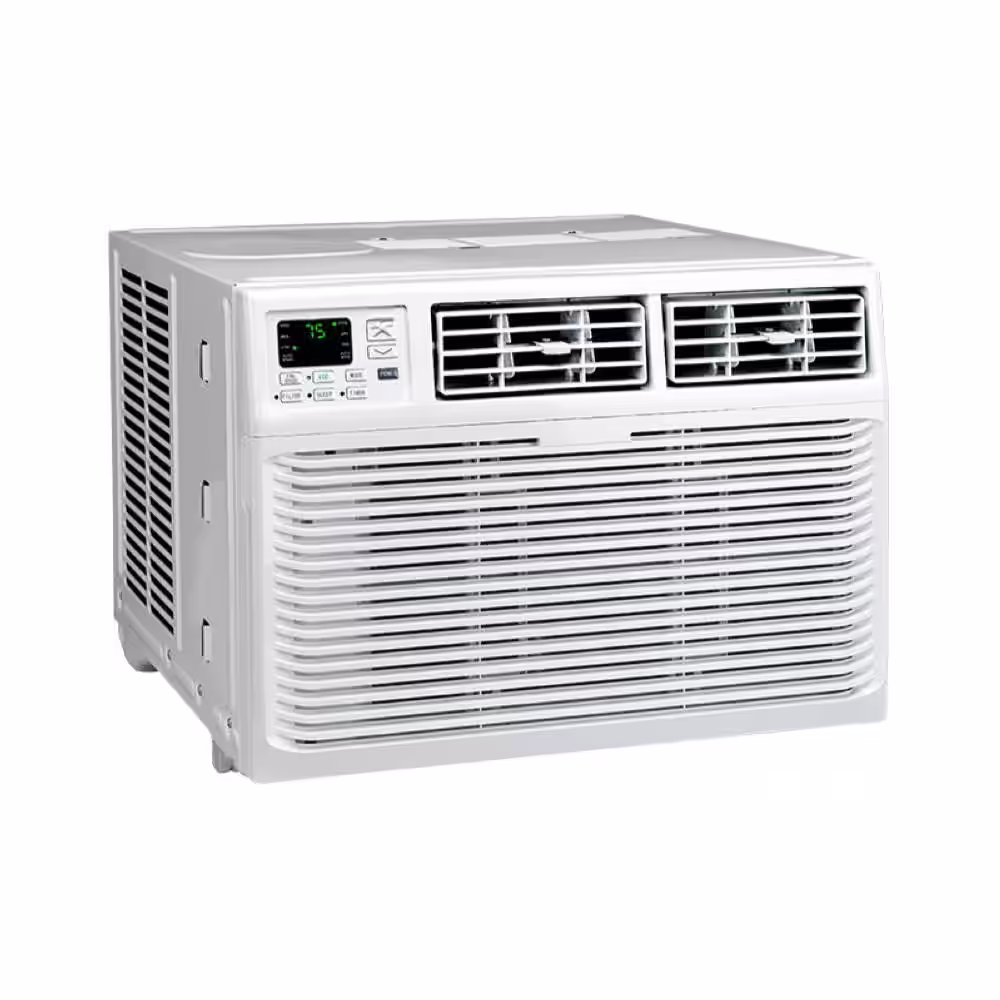 None 8,000-BTU 115-Volt Window Air Conditioner Cools 350 Sq. Ft. with Heater with Remote in White