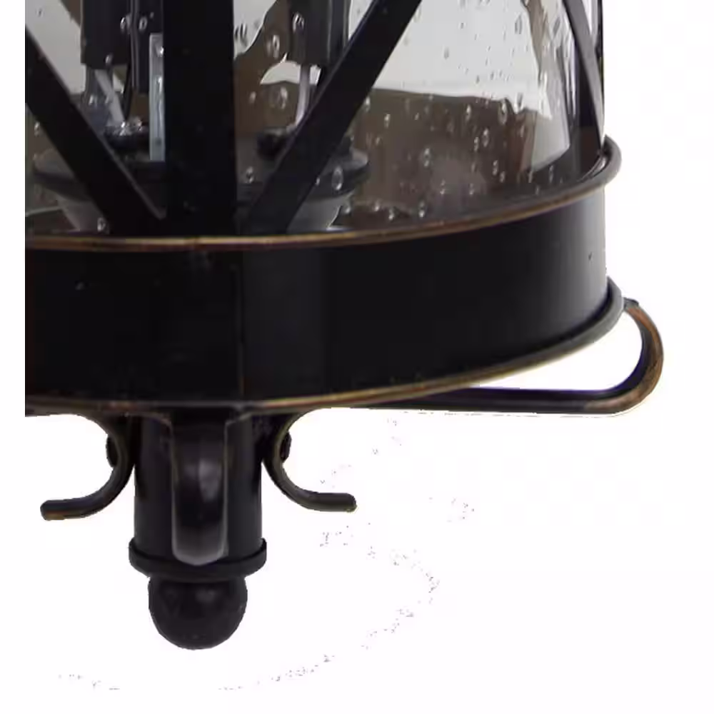 None Taysom 3-Light Oil-Rubbed Bronze Outdoor Hanging Lantern