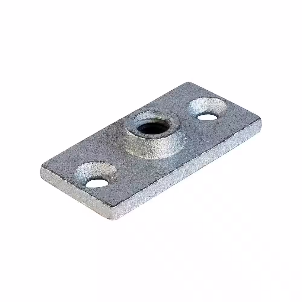 The Plumber's Choice Rod Hanger Plate in Galvanized Iron for 0 .38 in. Threaded Rod