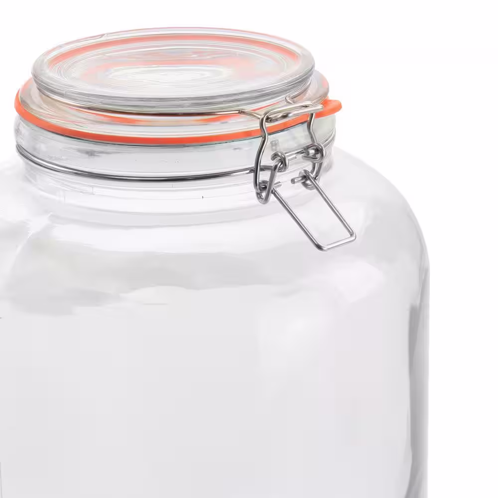 GIBSON HOME Alpha 1.4-Gallon Glass Canister Frasco